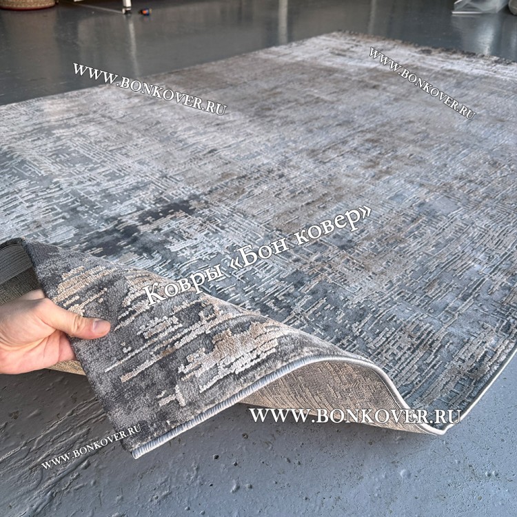 Абстрактный Турецкий Ковер Grey beige 07