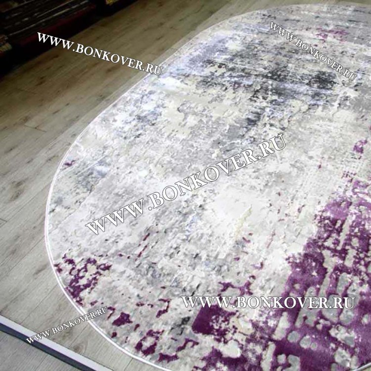 Ковер Турция Современный Дизайн 21 Сиреневый Овал