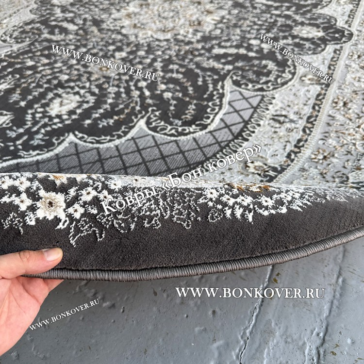 Турецкий Ковер Для гостиной New дизайн 369 Серый Овал